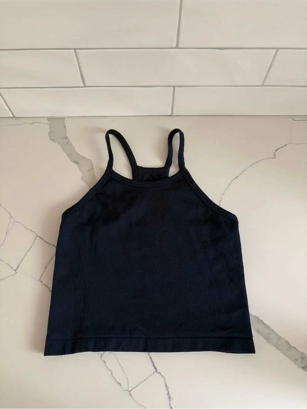 ALL IN MOTION Target Navy Ribbed Athletic Crop Tank
